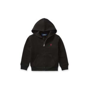 Dječja dukserica Polo Ralph Lauren boja: crna, s kapuljačom, bez uzorka