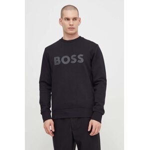 Dukserica Boss Green za muškarce, boja: crna, s aplikacijom, 50506119