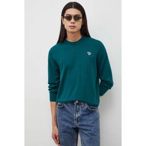 Pamučni pulover PS Paul Smith boja: zelena, lagani, M2R.503XZ.M21858