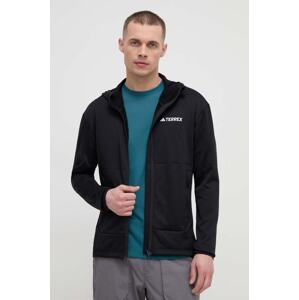 Sportska dukserica adidas TERREX Xperior boja: crna, s kapuljačom, bez uzorka IB1832