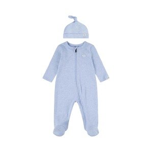 Pamučni kombinezon za bebe Levi's LVN FOOTED COVERALL & HAT SET