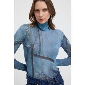 Pamučni pulover Versace Jeans Couture lagani, s poludolčevitom