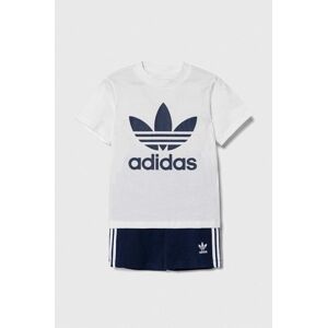 Pamučni komplet za bebe adidas Originals boja: bijela