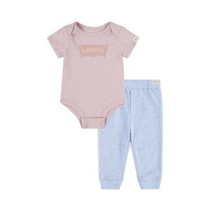 Pamučni komplet za bebe Levi's LVN BATWING BODYSUIT SET boja: narančasta