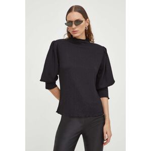 Bluza 2NDDAY 2ND Wynna - Crinkle Affair za žene, boja: crna, bez uzorka, 2239133232