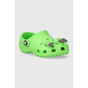 Dječje natikače Crocs CLASSIC IAM DINOSAUR CLOG boja: zelena