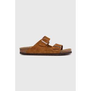Natikače od brušene kože Birkenstock Arizona za žene, boja: smeđa, 1027162