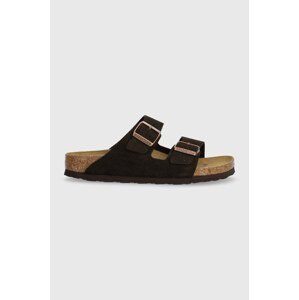 Natikače od brušene kože Birkenstock Arizona za žene, boja: smeđa, 1027083
