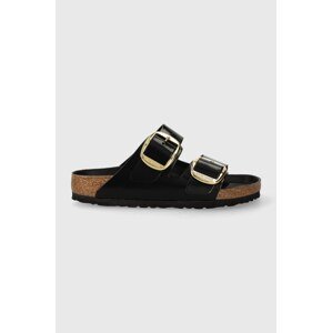 Kožne natikače Birkenstock Arizona Big Buckle za žene, boja: crna, 1021471