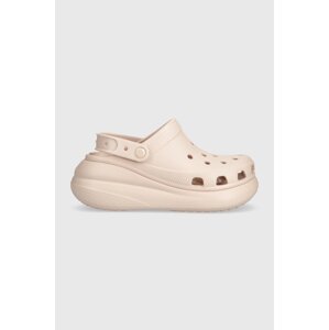 Natikače Crocs Classic Crush Clog za žene, boja: ružičasta, klin peta, 207521