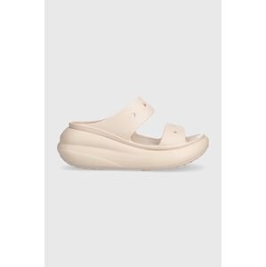 Natikače Crocs Classic Crush Sandal za žene, boja: ružičasta, klin peta, 207670