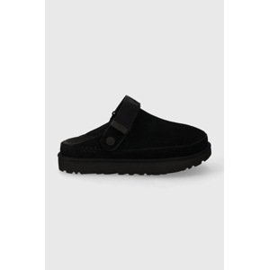 Kućne papuče od brušene kože UGG Goldenstar Clog boja: crna, 1138252