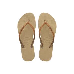 Japanke Havaianas SLIM GLITTER II za žene, boja: zlatna, ravni potplat, 4146975.9177