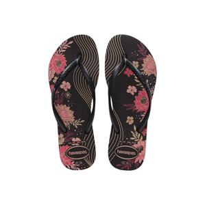 Japanke Havaianas SLIM ORGANIC za žene, boja: crna, ravni potplat, 4132823.7892