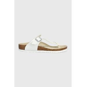Dječje japanke Birkenstock Gizeh K BF Shiny Lizard boja: bijela