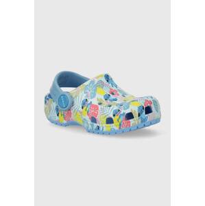 Dječje natikače Crocs STITCH CLASSIC CLOG boja: tirkizna