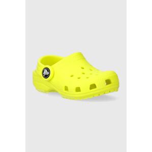 Dječje natikače Crocs CLASSIC CLOG boja: zelena