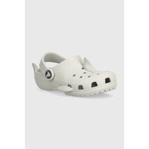 Dječje natikače Crocs Classic IAM Shark Clog boja: siva