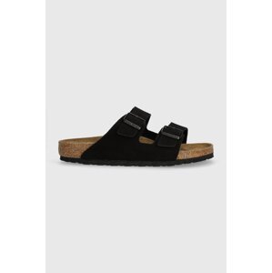 Natikače od brušene kože Birkenstock Arizona za muškarce, boja: crna, 1027152