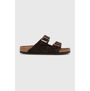 Natikače od brušene kože Birkenstock Arizona za muškarce, boja: smeđa, 1027077