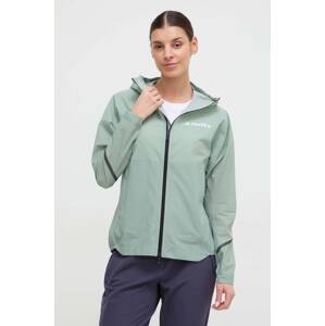 Kišna jakna adidas TERREX Xperior Light za žene, boja: zelena