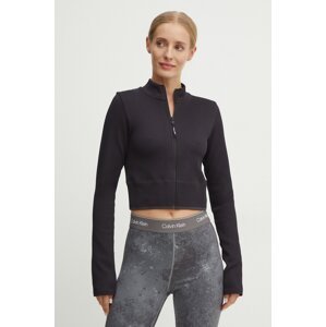 Dukserica za trening Calvin Klein Performance boja: crna, bez uzorka