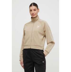 Dukserica Puma T7 Track Jacket T7 za žene, boja: bež, bez uzorka, 624211