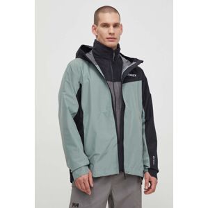 Kišna jakna adidas TERREX Multi 2.5 L RAIN.RDY za muškarce, boja: zelena, IN4770