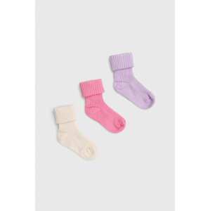 Čarapice za bebe United Colors of Benetton 3-pack boja: ružičasta