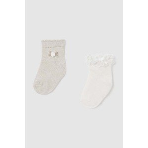 Čarapice za bebe Mayoral 2-pack boja: bež