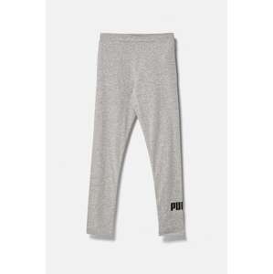Dječje tajice Puma ESS Logo Leggings G boja: siva, s tiskom
