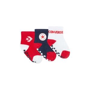 Čarapice za bebe Converse 3-pack boja: crvena