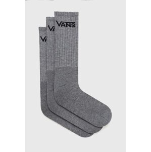 Čarape Vans 3-pack za muškarce, boja: siva