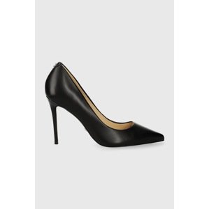 Kožne štikle Guess SABALIA6 boja: crna, FLPSB6 LEA08