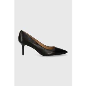 Kožne štikle Lauren Ralph Lauren Lanette boja: crna, 802940602001