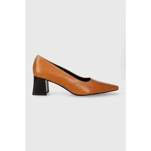 Kožne salonke Vagabond Shoemakers ALTEA boja: smeđa, s debelom potpeticom, 5740.001.22