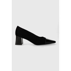 Salonke od brušene kože Vagabond Shoemakers ALTEA boja: crna, s debelom potpeticom, 5740.113.92