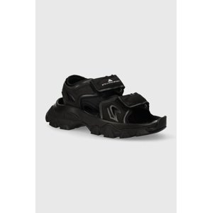 Sandale adidas by Stella McCartney Hika Sandal Canvas za žene, boja: crna, s platformom, IE3540