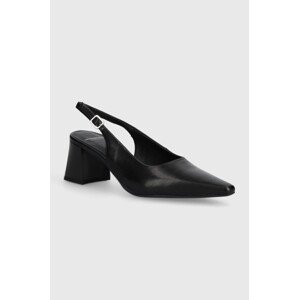Kožne salonke Vagabond Shoemakers ALTEA boja: crna, s debelom potpeticom, s otvorenom petom