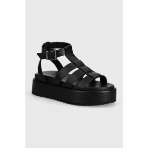 Sandale Buffalo Noa Greek Sandal za žene, boja: crna, s platformom, 1602209.BLK