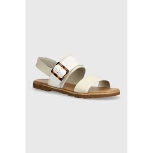 Kožne sandale Sorel ELLA III SLINGBACK za žene, boja: bež, 2069721191