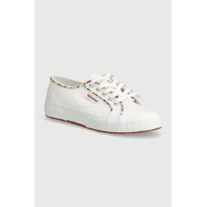 Tenisice Superga 2750 MULTICOLOR BEADS za žene, boja: bijela, S31352W