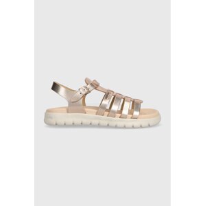 Dječje kožne sandale Geox SANDAL SOLEIMA boja: zlatna