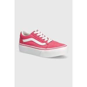 Dječje tenisice Vans UY Old Skool Platform boja: ružičasta