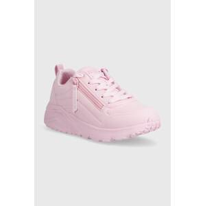 Dječje tenisice Skechers UNO LITE EASY ZIP boja: ružičasta