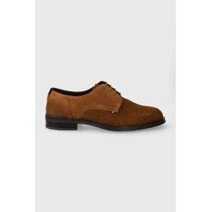 Cipele od brušene kože Tommy Hilfiger CORE TEXTURED SDE SHOE za muškarce, boja: smeđa, FM0FM04991