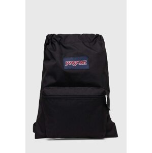Vrećica Jansport boja: crna, s aplikacijom