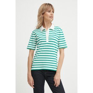 Polo majica Tommy Hilfiger za žene, boja: zelena, WW0WW39531