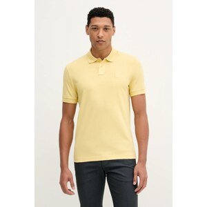 Polo majica BOSS Orange boja: žuta, bez uzorka, 50507803