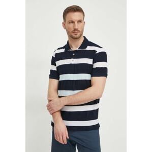 Polo majica Liu Jo za muškarce, boja: tamno plava, s uzorkom